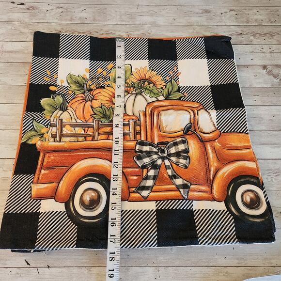 Set of Four Fall Themed Throw Pillow Covers 18x18 NEW - Picture 7 of 7